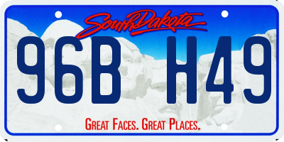 SD license plate 96BH49