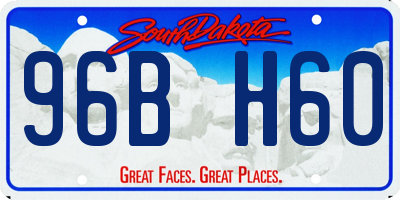 SD license plate 96BH60