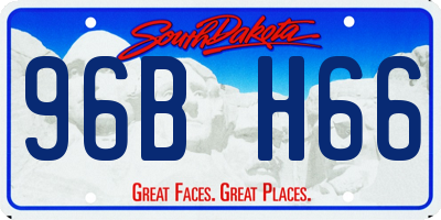 SD license plate 96BH66