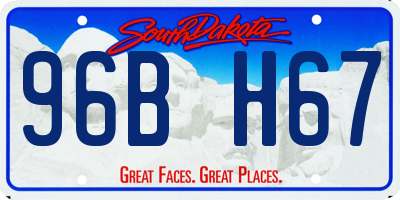 SD license plate 96BH67