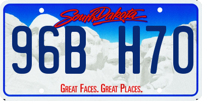 SD license plate 96BH70