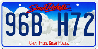SD license plate 96BH72