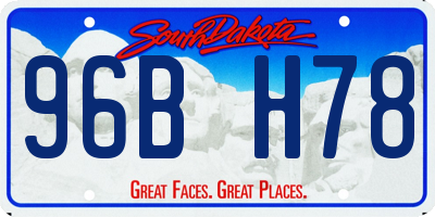 SD license plate 96BH78