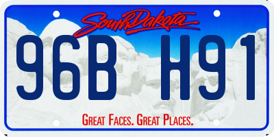 SD license plate 96BH91
