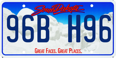 SD license plate 96BH96