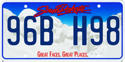 SD license plate 96BH98