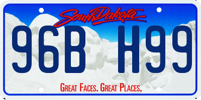 SD license plate 96BH99