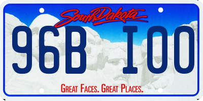 SD license plate 96BI00