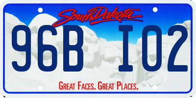 SD license plate 96BI02