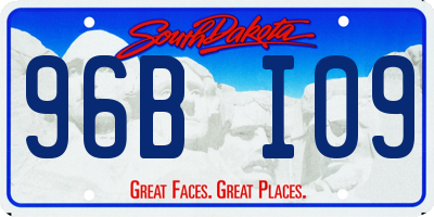 SD license plate 96BI09