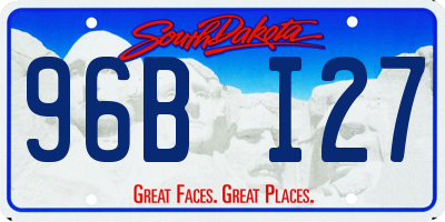 SD license plate 96BI27