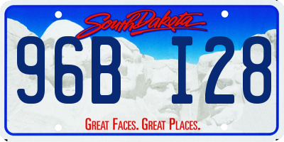 SD license plate 96BI28