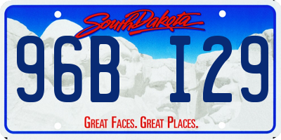 SD license plate 96BI29