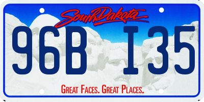 SD license plate 96BI35