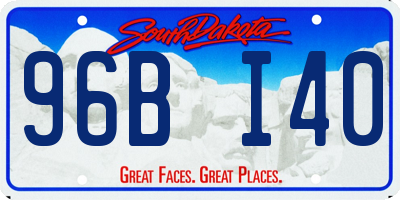 SD license plate 96BI40