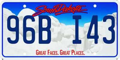SD license plate 96BI43