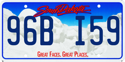SD license plate 96BI59