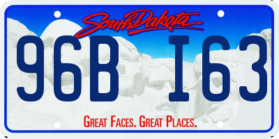 SD license plate 96BI63