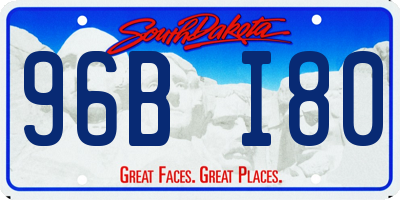 SD license plate 96BI80