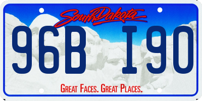 SD license plate 96BI90