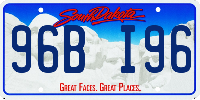 SD license plate 96BI96