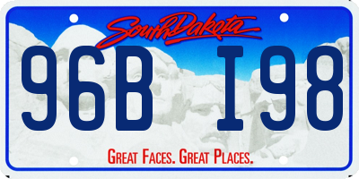 SD license plate 96BI98