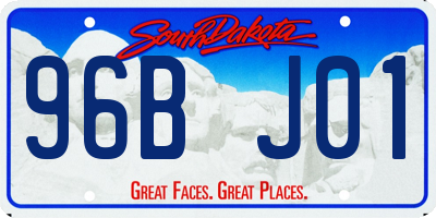 SD license plate 96BJ01
