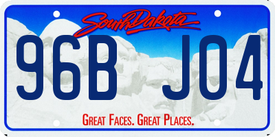 SD license plate 96BJ04