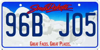 SD license plate 96BJ05