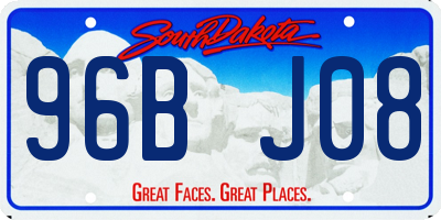 SD license plate 96BJ08