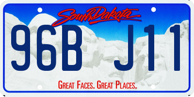SD license plate 96BJ11