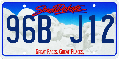 SD license plate 96BJ12