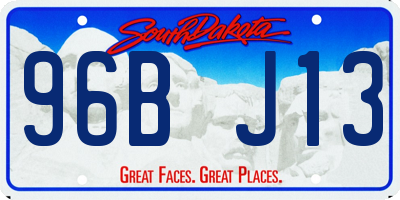 SD license plate 96BJ13