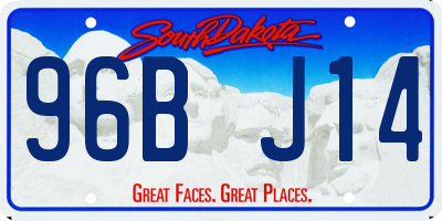 SD license plate 96BJ14