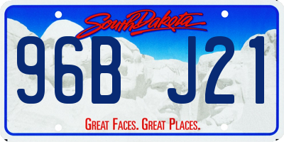 SD license plate 96BJ21