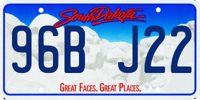 SD license plate 96BJ22