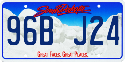 SD license plate 96BJ24