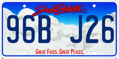 SD license plate 96BJ26
