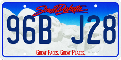 SD license plate 96BJ28