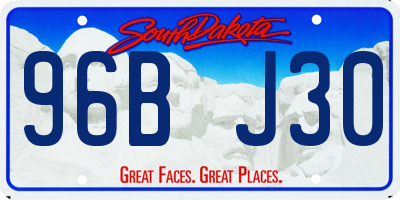 SD license plate 96BJ30