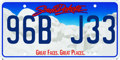 SD license plate 96BJ33
