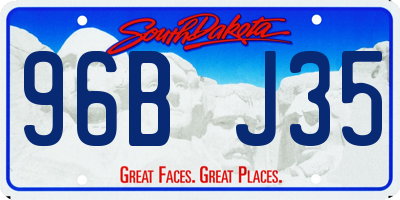SD license plate 96BJ35