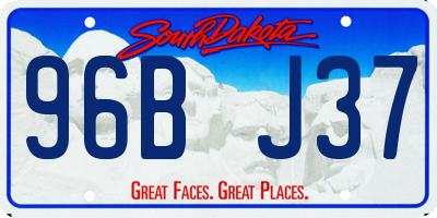 SD license plate 96BJ37