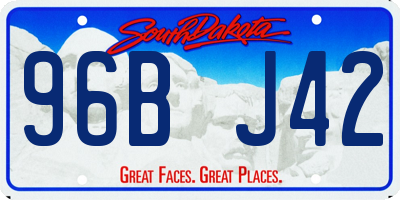 SD license plate 96BJ42