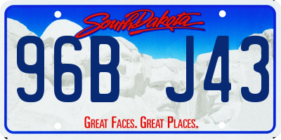 SD license plate 96BJ43
