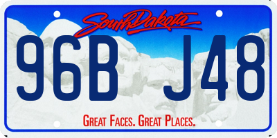 SD license plate 96BJ48