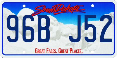 SD license plate 96BJ52