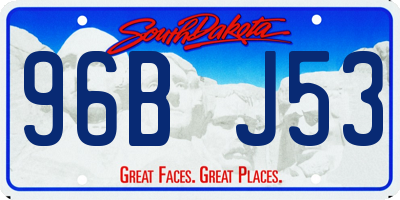 SD license plate 96BJ53