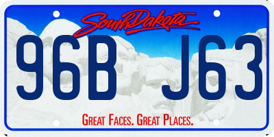 SD license plate 96BJ63
