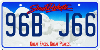SD license plate 96BJ66
